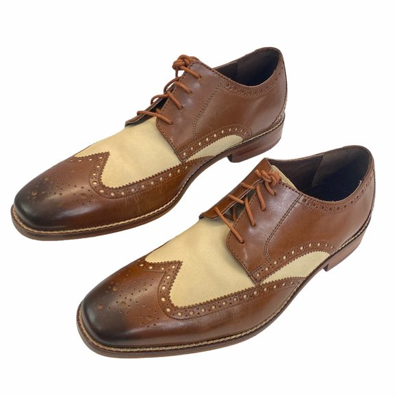 Florsheim Mens Oxford Wingtip Saddle 